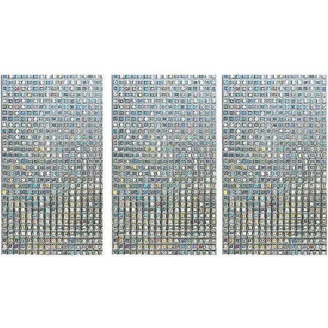 Film décoratif pour vitres arc-en-ciel 3X, teinté, statique, auto-adhésif, effet mosaïque 3D, film de confidentialité pour vitres (1/5)