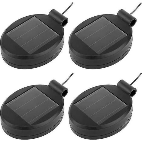 Lot de 4 panneaux de remplacement pour lampes solaires à LED, couvercles de lanterne solaire, accessoires pour ampoules (1/5)