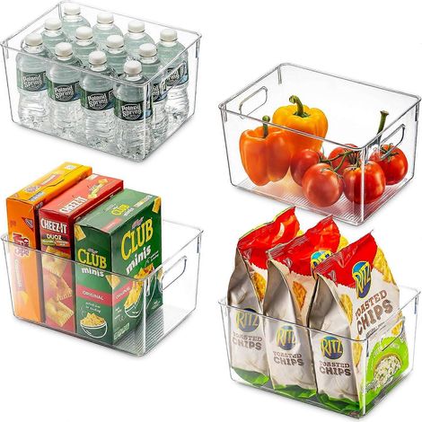 Solutions de rangement transparentes et élégantes pour votre espace : bacs de rangement profonds pour garde-manger, fabriqués à partir de matériaux durables et de haute qualité, 100 % sans BPA et adap (1/4)