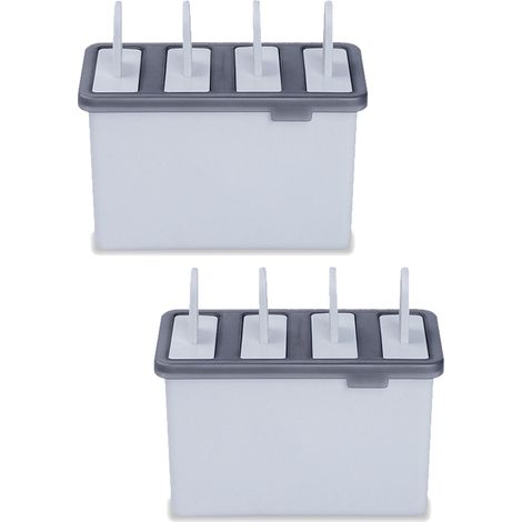 Moule À Glaces - 4 Unités - Capacité 70 Ml Par Moule - Matériau Alimentaire - Avec Boîte De Rangement Et Bâtonnets Intégrés - Lot Complet (1/5)