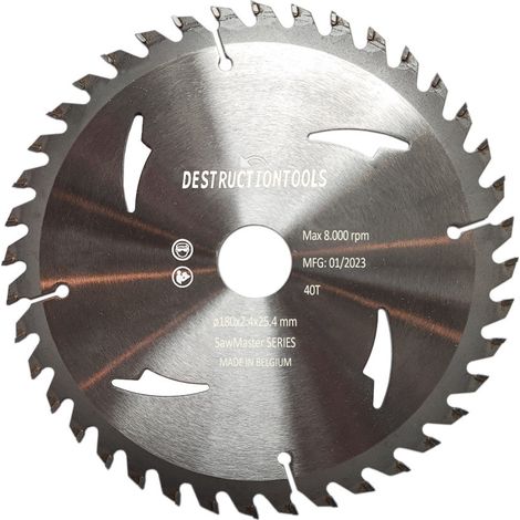 Lame de scie circulaire 180mm x 25,4mm - 40T SawMaster Series