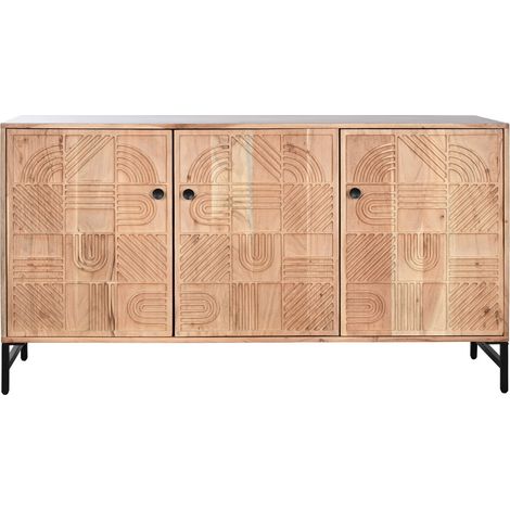 Buffet Acacia Metal 145X40X80 Marron (1/5)