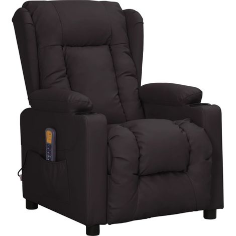 Fauteuil de Massage Relaxation  Fauteuil de Luxe pour salon Noir Similicuir -BV36405 (1/5)