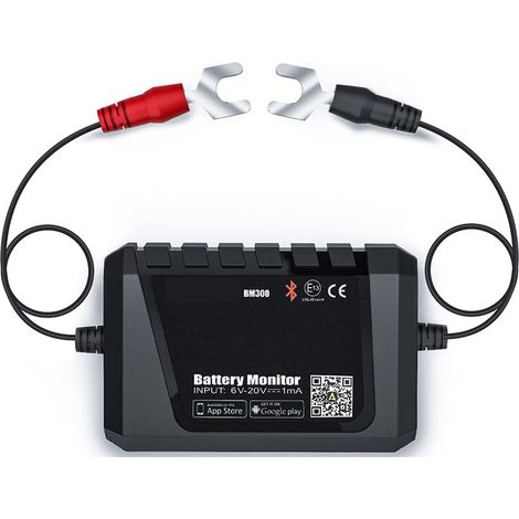 Testeur de charge de batterie BM300 Testeur de voiture Testeur de voiture Auto 12V Analyseur de batterie de voiture Système électrique de circuit OBD2 Testeur de batterie de scanner (1/5)