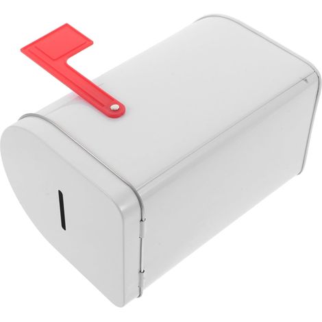 Boîte aux lettres en métal avec drapeau rouge, mini robuste pour bureau de poste et décoration (1/5)