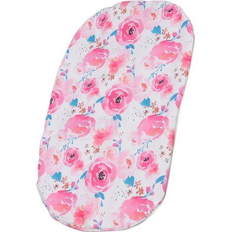 Housse de transat pour bébé amovible, lavable et respirante, motif rose poudré, idéale pour les nouveau-nés garçons et filles. (1/5)