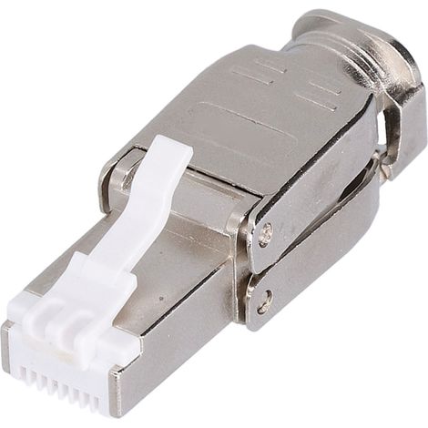 Connecteur RJ45 Caté6A Blindé Doré, Embout Cristal pour Câble Réseau Haute Vitesse Gigabit (1/5)