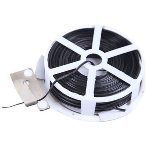 Plastic Garden Twist Tie with Dispenser and Cutter for Gardening, Home, Office (Black, 100m) (1/4)