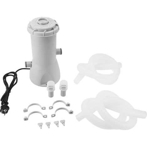 Système de filtration électrique à cartouche ABS 1000 gallons pour piscines hors sol de 1000 gallons (prise UE 220 V) - Kit de pompe ABS en ABS pour piscines hors sol de 1000 gallons (1/5)