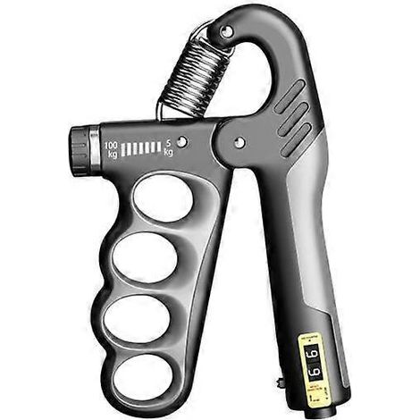 Appareil de musculation pour la force de préhension, compteur mécanique réglable de 5 à 100 kg, pour hommes et femmes. Entraîneur d'avant-bras et de force de préhension. Équipement de fitness. (1/5)