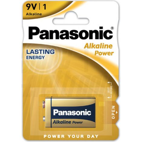 Pila Alcalina 9V 6Lr61-9V Panasonic, in blister