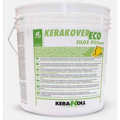 Idropittura kerakover eco silox pittura bianco 14 lt superlavabile