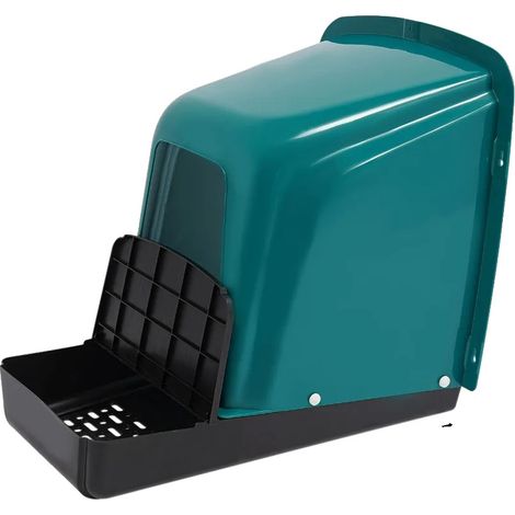 Nidos para gallinas, plástico resistente, diseño fácil de limpiar, color azul. (1/2)