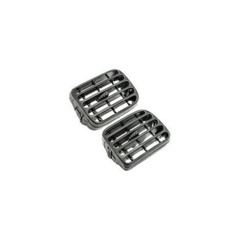 Rejilla de ventilación para Renault Clio 2 (1998-2001) y Thalia (2001-2006) - Tablero - Rejillas de ventilación - Lados izquierdo y derecho - 7702258280-7702258279 - Negro
