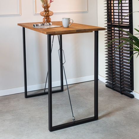 Hoher industrieller Bartisch Vegas 130x70 cm Mangoholz