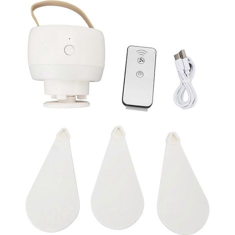 Ventilateur de plafond portable sans fil, rechargeable, silencieux, à 3 vitesses et avec télécommande pour éclairage extérieur.