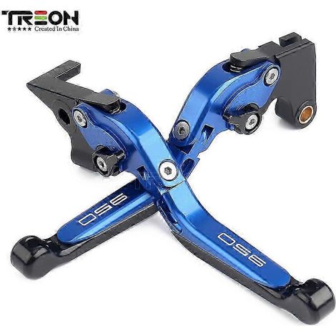Accessoires pour motos Suzuki GSX-S950 GXS-S950 GSXS 950 2021-2022 : leviers de frein et d'embrayage pliables et extensibles CNC pour guidon (bleu et noir). (1/5)