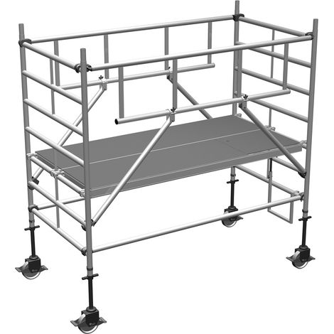 ZARGES Multitower S-PLUS 2T - Fahrgerüst Ausleger Arbeitshöhe 3.35 m 1.35 m + Plattform 1.20 m x 1.80 m (1/5)