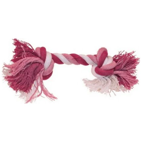 Giocattolo in Corda per Cani Rosa 2 Nodi 15 cm