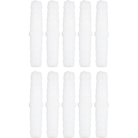 10 pièces tuyau en plastique Barb raccord droit égal barbelé épisseur Mender Joint Union adaptateur 6-6mm (1/5)