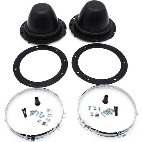 7-inch plastic headlights, 2-piece headlamp bucket back bowls (1/5)