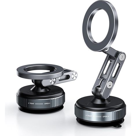 Support Téléphone Voiture Magnétique pour Magsafe – Ventouse à Adhérence Puissante par Technologie du Vide, Rotation 360°, Compatible avec iPhone 12-17 & Galaxy S25 Ultra (1/5)