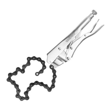 Tenazas grip de cadena WADFOW 470 mm, acero al carbono, niquelado, 700 g, ergonómicas (1/3)