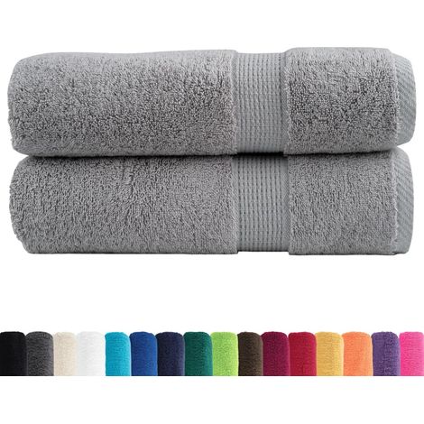 Serviettes de bain de qualité supérieure SOLUND 2 pcs gris