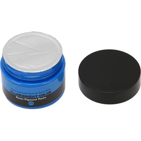 50 g de pigment fluorescent à base d'huile à haute concentration, pigment pour résine époxy, bleu fluorescent (1/5)