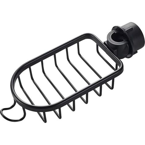 Étagère de Salle Den, Panier de Rangement de Douche Noir, Étagère de Rangement de Robinet Réglable, Étagère de Drainage D'Articles Divers de Cuisine (1/4)