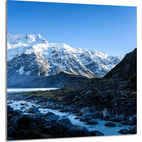 GLASPLATTE FÜR KÜCHE 60x65 Berge