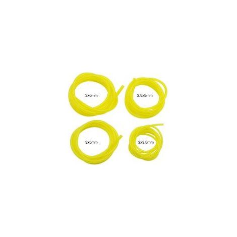 4er-Pack Benzinschlauch, Länge 1,5 m, Universal-Kraftstoffschlauch, Gartengerät für Gebläse, Trimmer, Kettensäge, Rasenmäher, Zubehör, hellgelb (1/5)