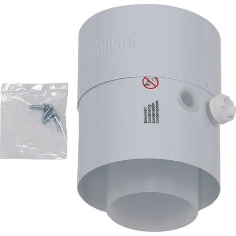 Vaillant Pieza intermedia con orificios de prueba para conducto de aire/humos, PP, 80/125 mm, 301369