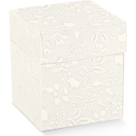 Scotton Scatola Portaconfetti Pieghevole Harmony con Coperchio 80 x 80 x 90 Mm Bianco 10 Pz