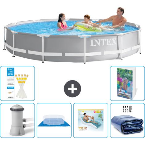 Prism Frame Pool Rund - 366x76 cm - 7-teilig S345