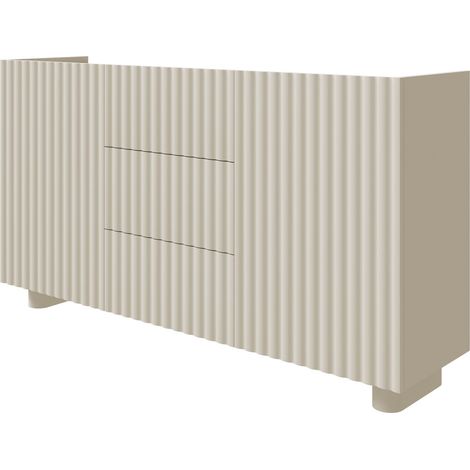 Selsey Fiorra - Sideboard 2-türig mit drei Schubladen, Greige, 144 cm (1/5)