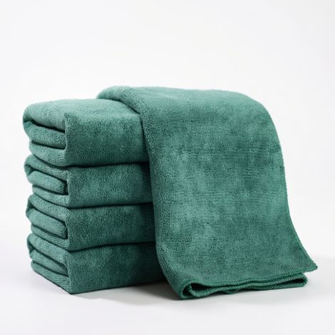 Lot de 2 chiffons de cuisine verts 40 × 40 cm — torchon grand (1/5)