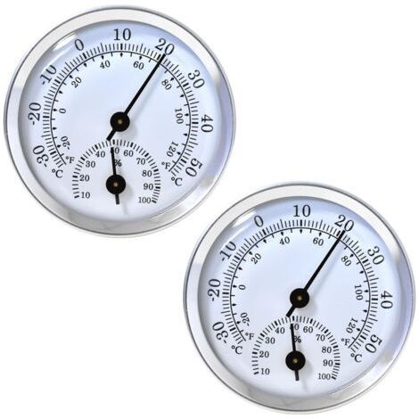 Thermometer-Hygrometer [2 Stück], Innen- und Außenthermometer, Hygrometer-Thermometer für das Home-Office-Gewächshaus (1/5)