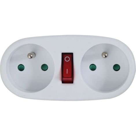 Esperanza elec interruttore sdoppiatore a 2 prese bianco (1/5)