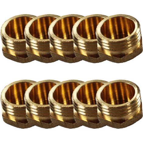 Lot de 10 Bouchons Laiton Mâle 1/2" (15/21) - Arcanaute (1/3)