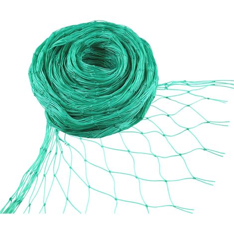 Filet de protection pour jardin, anti-pigeons pour balcon, filet pour poulailler/volière, clôture de jardin durable, maille de 3 cm (5 m x 10 m, vert)