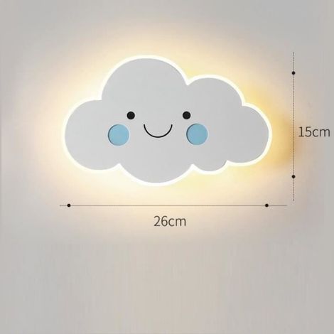 Applique Murale LED en Forme de Nuage, Luminaire Décoratif d'Nik, Idéal pour Salon,Chambre d'Enfant Décoration chambre garçon fille (1/4)