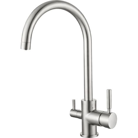 Rubinetto da cucina Shurity 350 3 vie 3/8” Cromo Satinato (1/3)