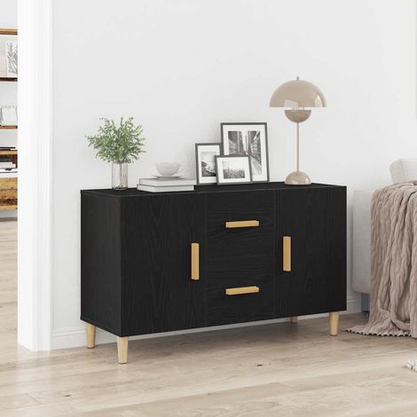 Sideboard Schwarz Eichen-Optik 100x36x60 cm Holzwerkstoff
