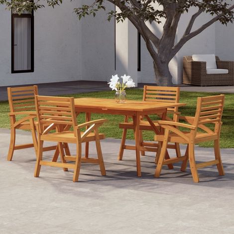 vidaXL Set da Pranzo per Giardino 5 pz in Legno Massello di Acacia (1/5)