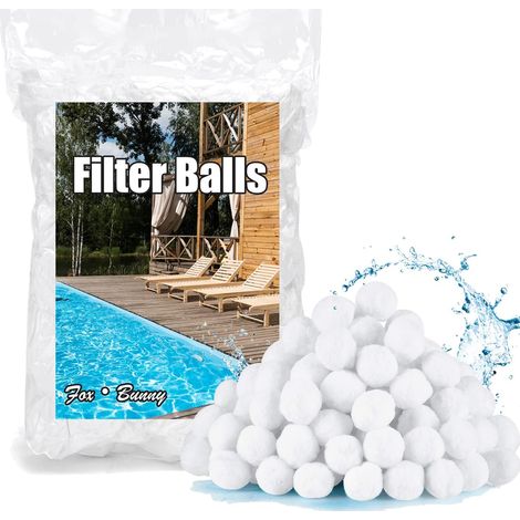 Média filtrant alternatif au sable – Sac 700g = 29kg de sable – Filtration haute précision – Balles polyester lavables – Réduit les cycles de backwash – Pour filtre à sable piscine, aquarium, bassin (1/4)