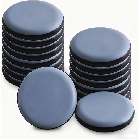 20 Pièces Patins de Meubles, 30mm Auto-Adhésifs Coulisses de Meubles, Glissières Rondes Anti-Rayures pour Meubles Lourds (1/5)