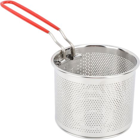 Panier à frites multifonctionnel en acier inoxydable 304, résistant aux hautes températures, rond, pour la cuisson des pommes de terre, 12 cm / 4,72 pouces (1/5)