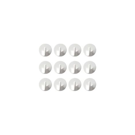 Crochets autocollants - blanc - plastique - blanc - petits crochets à vêtements - blanc - crochets de cuisine - blanc - autocollants - blanc - crochets à serviettes - sans perçage - pour salle de bain (1/5)