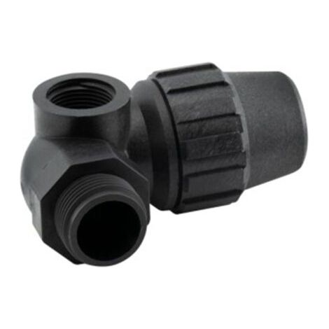 Raccord coudé mâle 3 sorties - 32mm - 1" - 3/4",. (1/5)